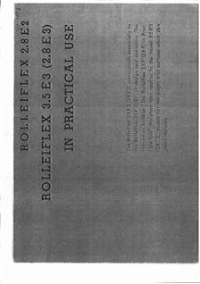 Rollei Rolleiflex 3.5 E 3 manual. Camera Instructions.